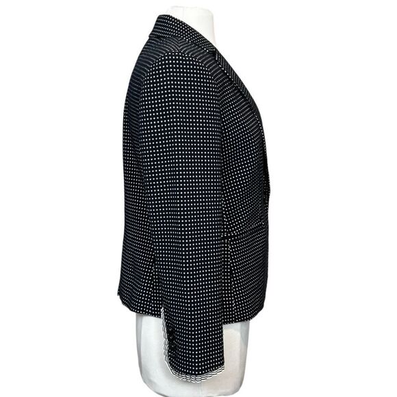 CLASSIQUES Entier Stretch Cotton Tweed Striped Collarless Notched Hem Jacket - Picture 4 of 6